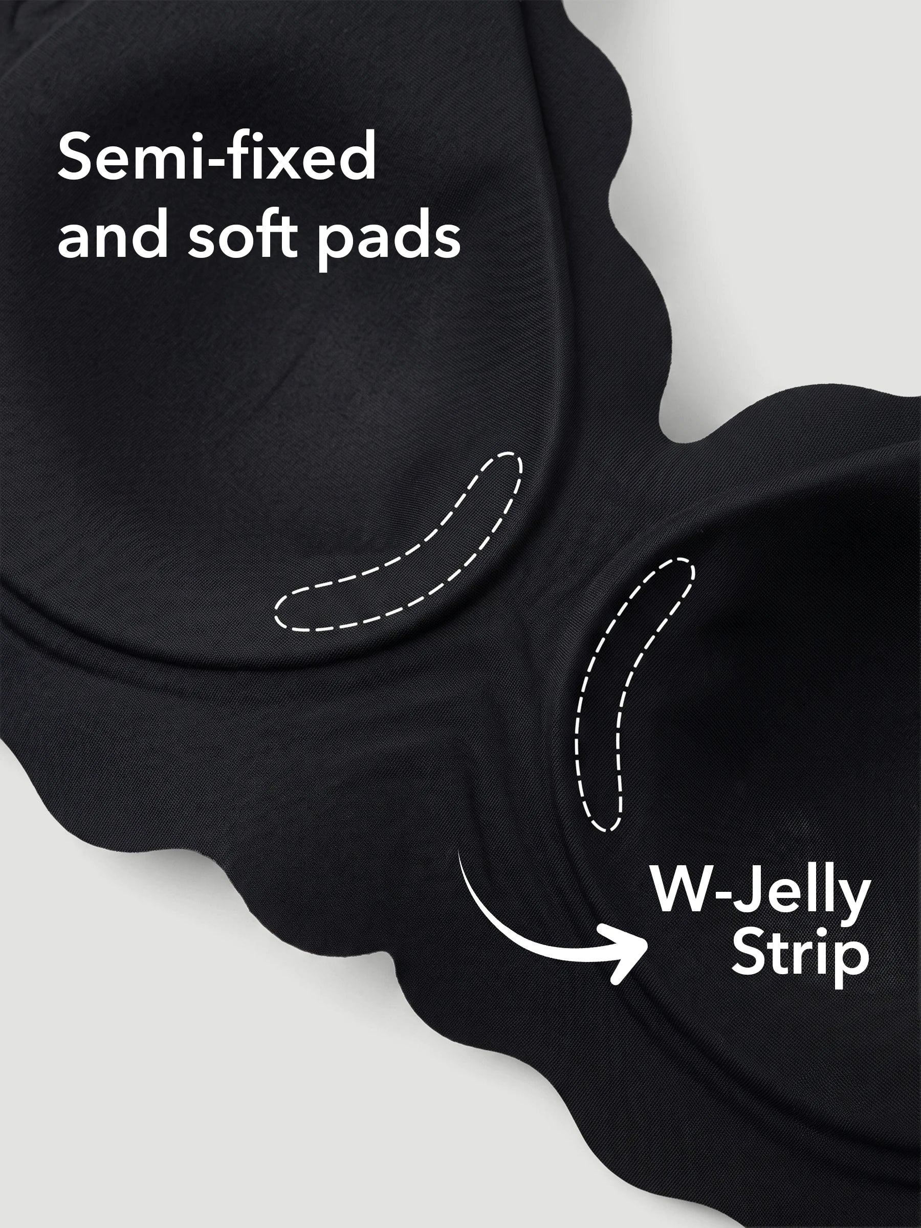 NEW DROP - LIMITED STOCK - Scalloped Push-Up Wireless Jelly Bra