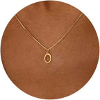 A-Z Initial Necklace 18K Gold Plated Necklace Cute Letter Stainless Steel Necklace for Women