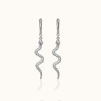 Snake Dangle Huggie Hoop Earrings