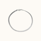 Silver Flat Herringbone Snake Chain Bracelets