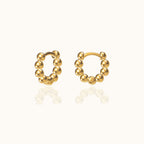 Thick Bead Hoop Earrings