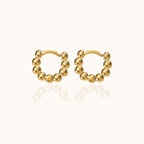 Thick Bead Hoop Earrings