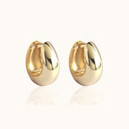 Chunky Thick Huggie Hoops Earrings