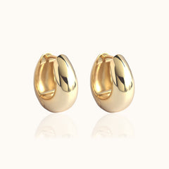 Chunky Thick Huggie Hoops Earrings
