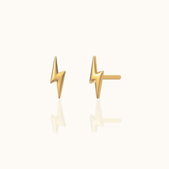 Tiny Lightning Bolt Stud Earrings