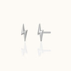 Tiny Lightning Bolt Stud Earrings