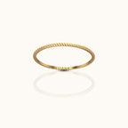 14K Solid Gold Twisted Rope Ring