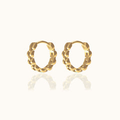 Watch Chain Hoop Earrings