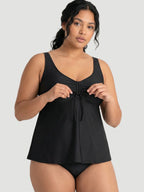 Wireless Tie-Front Tankini