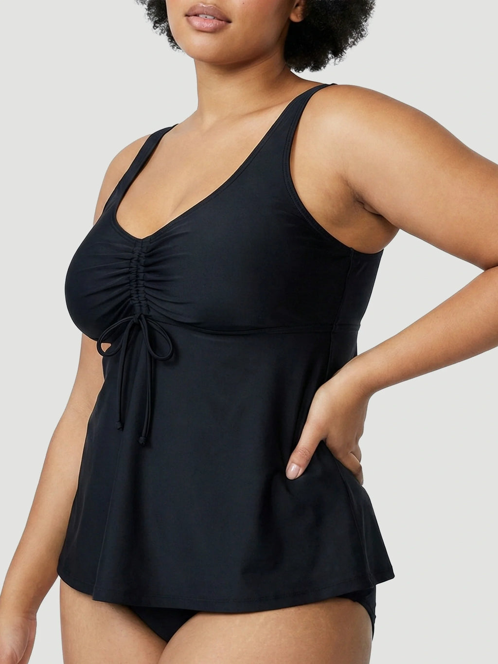 Wireless Tie-Front Tankini