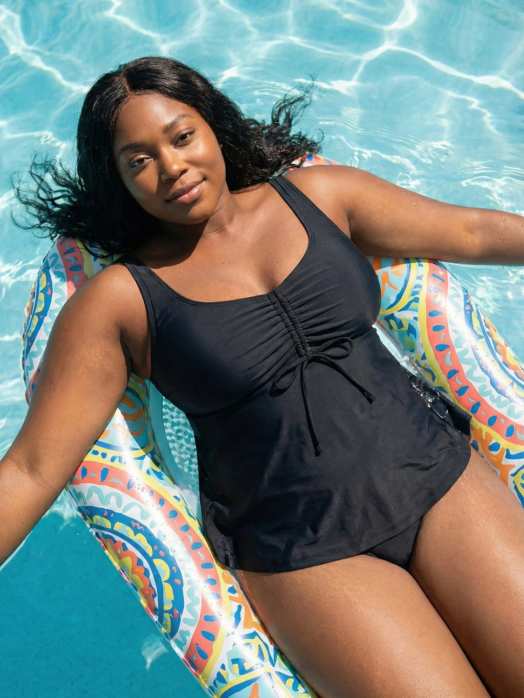 Wireless Tie-Front Tankini