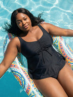 Wireless Tie-Front Tankini