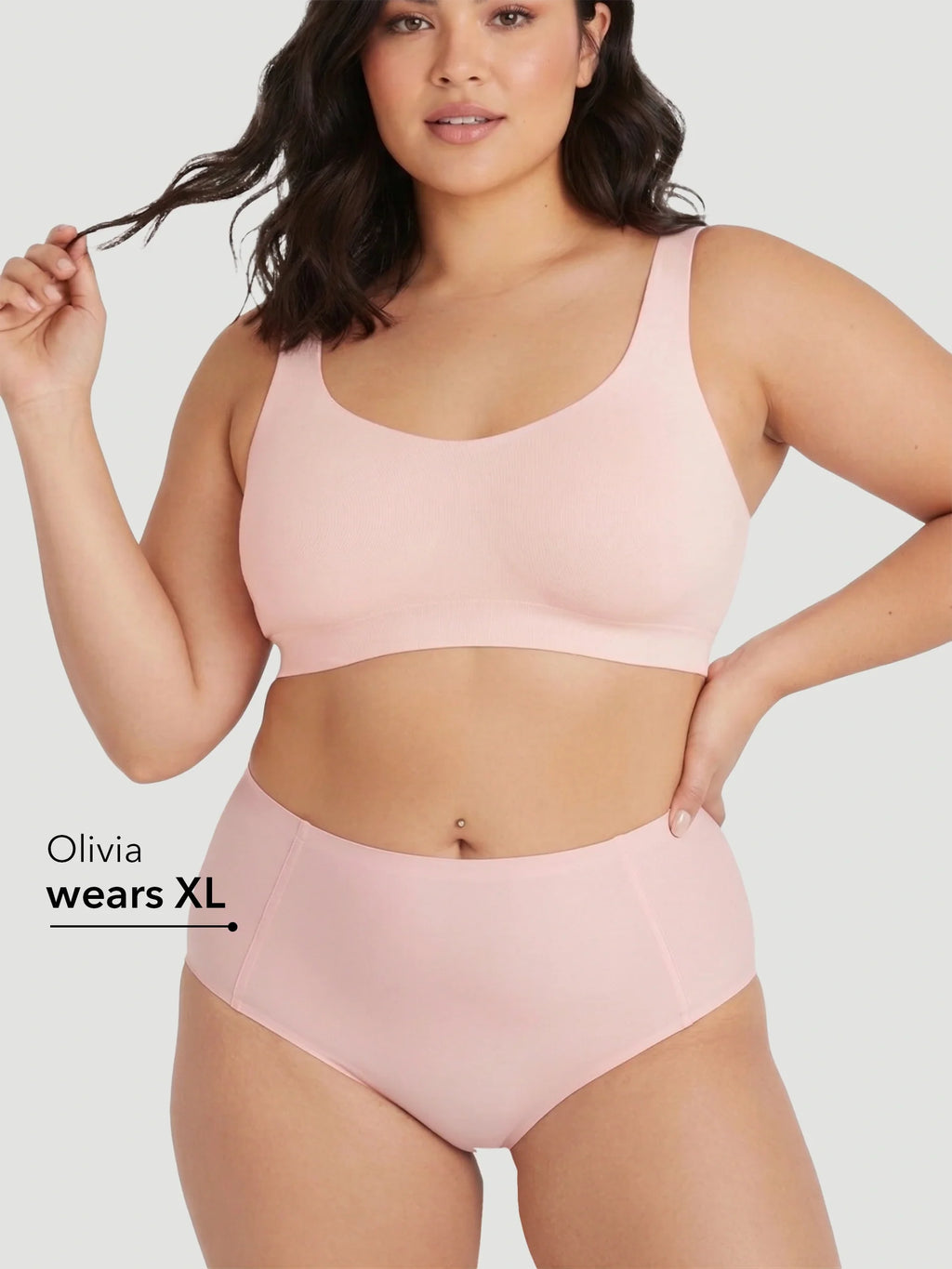High Waist Seamless Bonded Brief Underwear