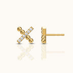 X Stud Earrings
