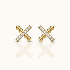 X Stud Earrings