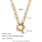 Fashion Jewelry Necklaces Gold Plated Chain Necklace for Man Women Stainless Steel Choker