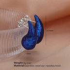 JEWELRY EH133 French Resin Earrings Teardrop Fashion Earrings Wholesale Mixed Colors