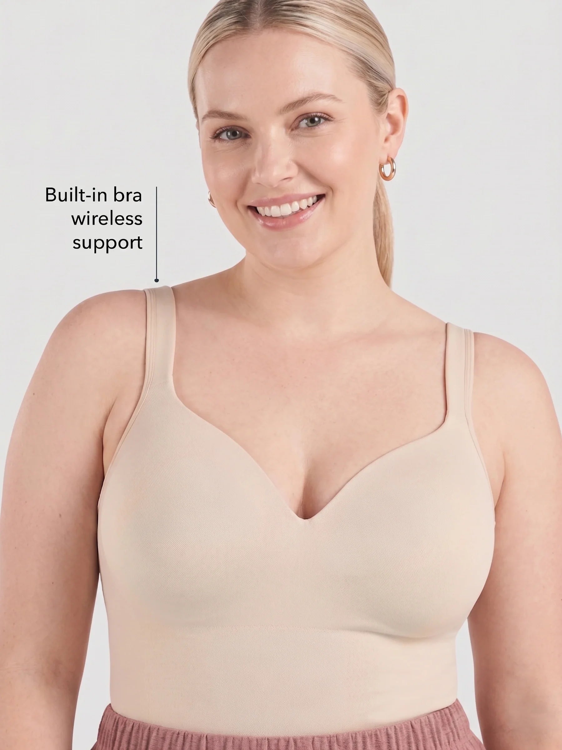 2-Pack Ultimate Comfort Built-In Bra Shaper Cami