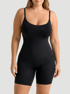 Scoop Neck Bodysuit Shaping Shorts