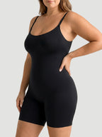 Scoop Neck Bodysuit Shaping Shorts