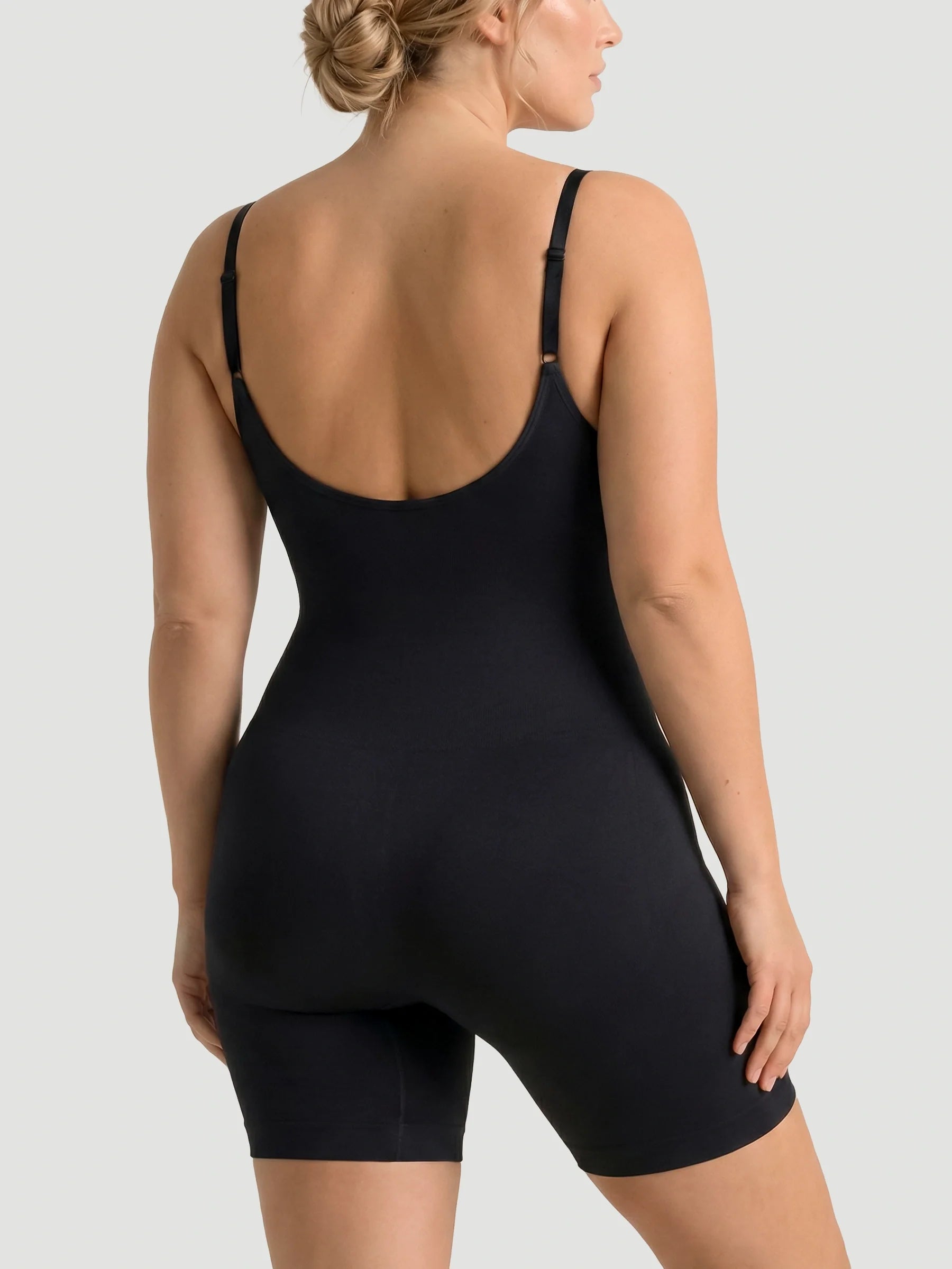 Scoop Neck Bodysuit Shaping Shorts