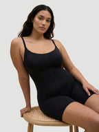 Scoop Neck Bodysuit Shaping Shorts