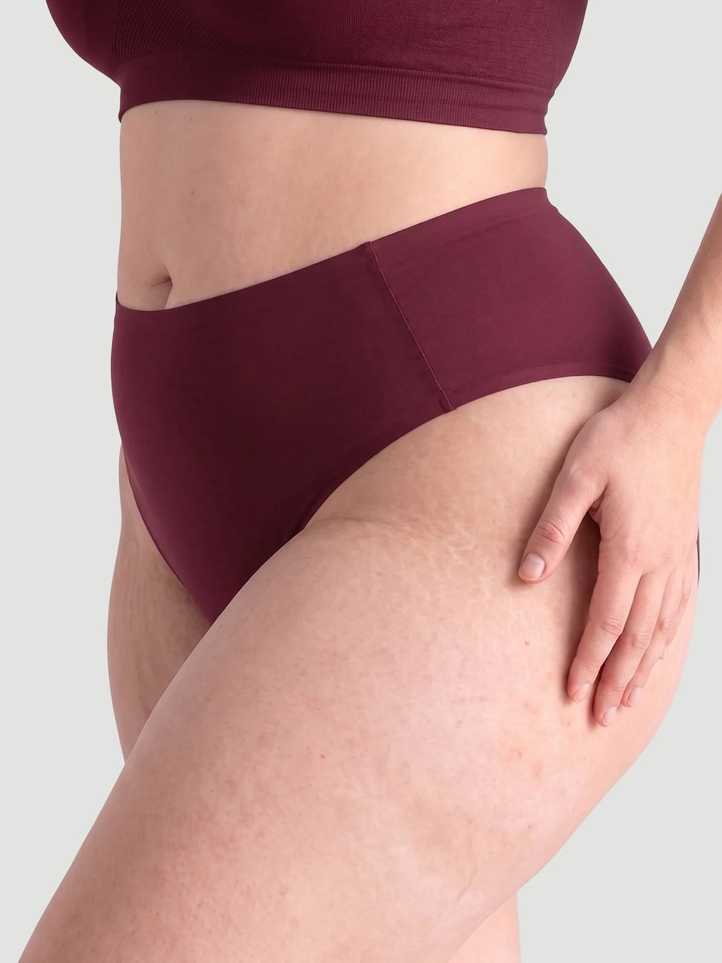 High Waist Seamless Bonded Brief Underwear