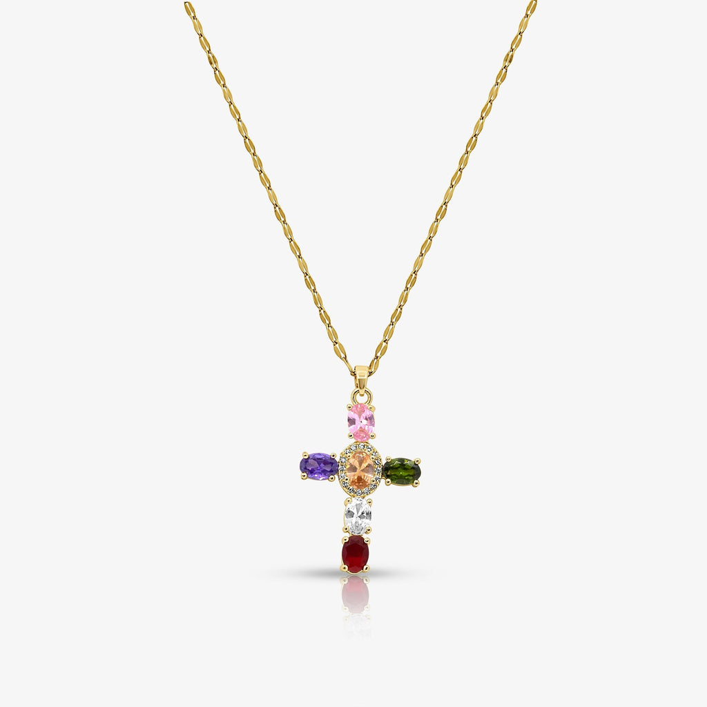 Heavenly Glow Cross Necklace