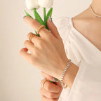 Fashion Gold Plated Bracelet with Zirconia Other Stainless Steel Jewelry Unisex Women