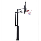 Outdoor Buried Hand-operated Height Adjustable Basketball Stand for Backyard Play