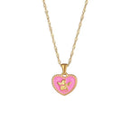 Colorful Enamel Angel Dragonfly Pendant Necklaces 18K Gold Plated Stainless Steel Jewelry Set