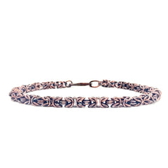 Delicate Byzantine Chainmaille Bracelet in Oxidized Copper