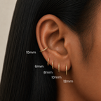 Classic Clicker 8mm Titanium PVD Plating Hinged Hoop Earring