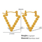 JEWELRY EH170-1 High Fashion Fashion Street Fashion Inverted Triangles Geometric Earrings round Patchwork