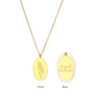Trendy Month Flower Design 18K Gold Plated 12 Birthstone Pendant Necklace Tarnish Free Jewelry in Stainless Steel