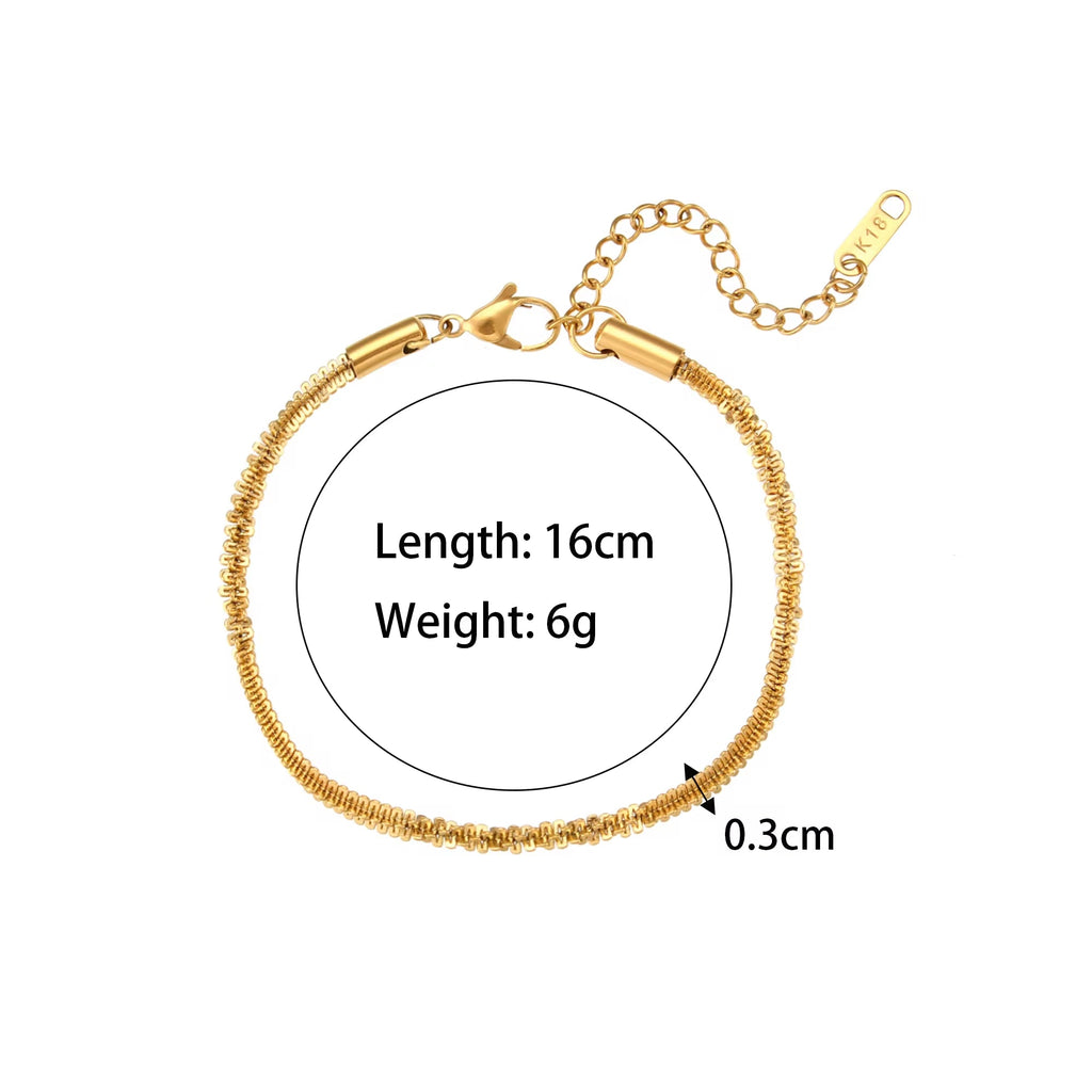 Tarnish Free 18K Gold PVD Plated Jewelry Stainless Steel Herryingbone Chain Necklace