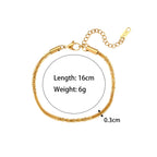 Tarnish Free 18K Gold PVD Plated Jewelry Stainless Steel Herryingbone Chain Necklace