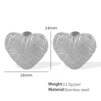 JEWELRY EH175 French Large Love Earrings Versatile Simple Temperament Trend Earrings
