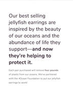Sterling Silver Jellyfish Earrings with White Pearls and Hypoallergenic Niobium Earwires