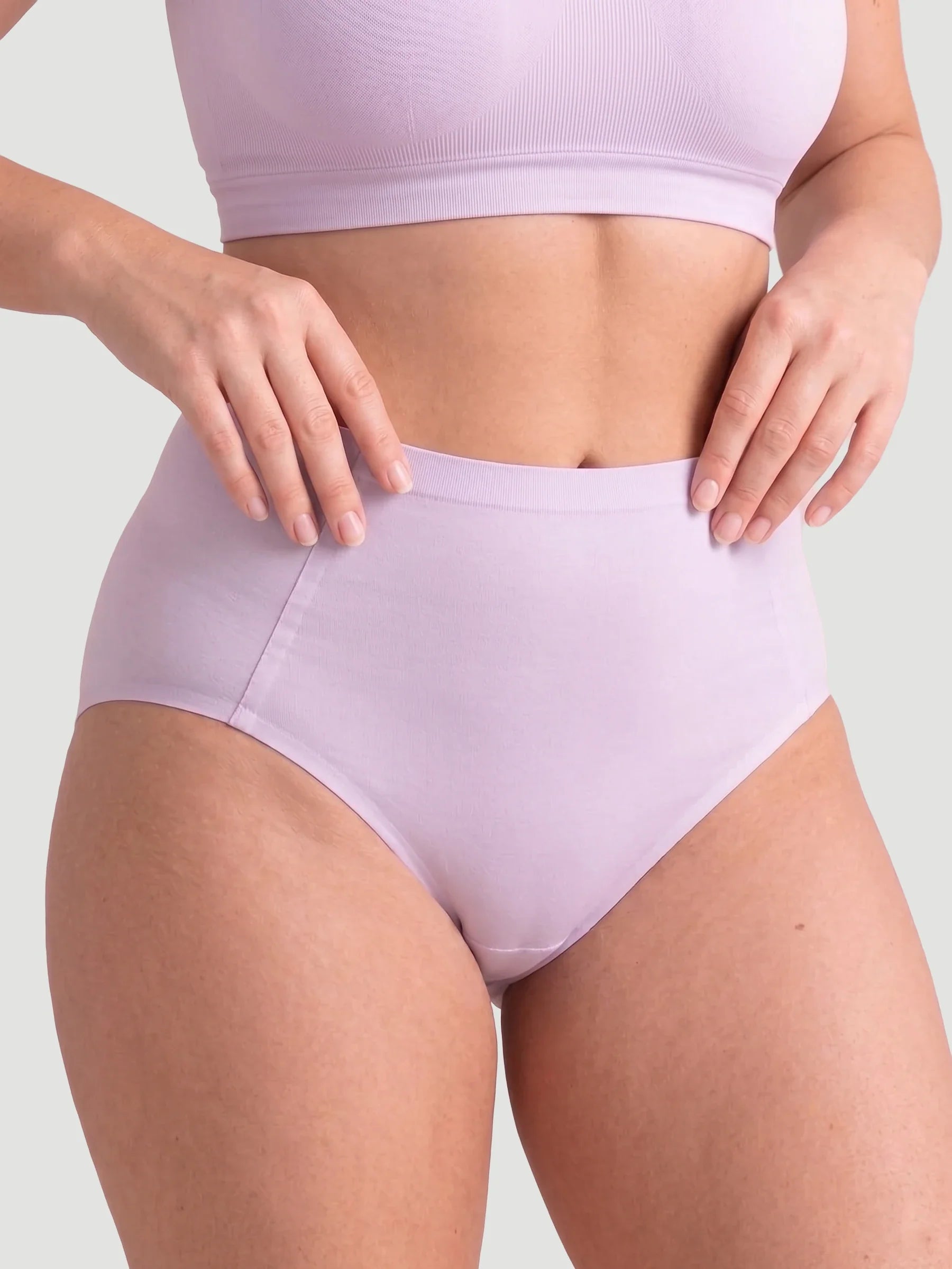 High Waist Seamless Bonded Brief Underwear