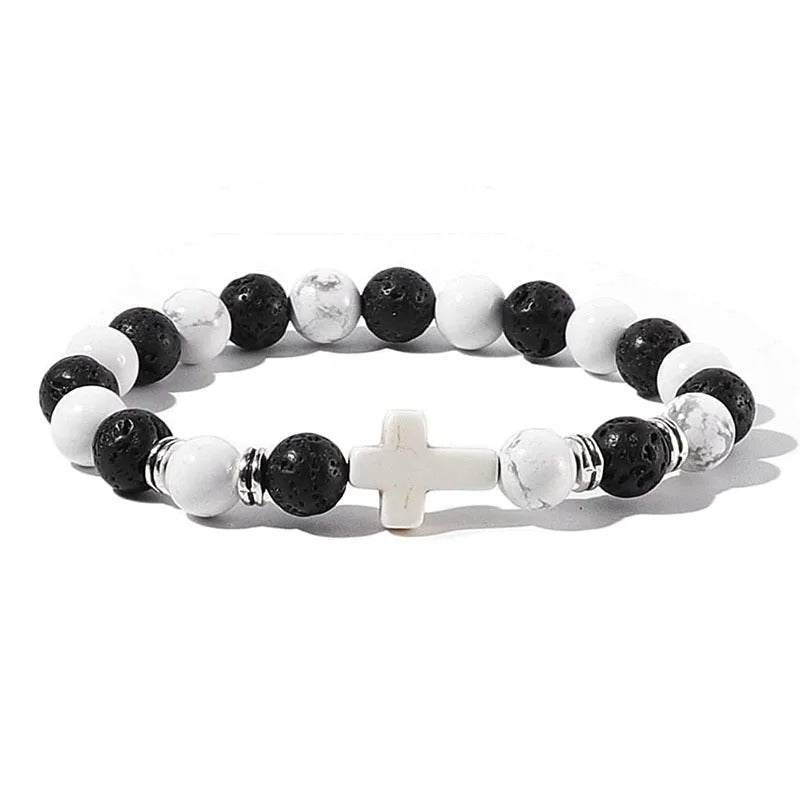 Crossed Stone Bracelet