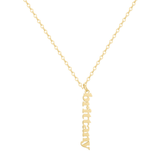 Custom/Personalized Mini Vertical Charm Nameplate Necklace