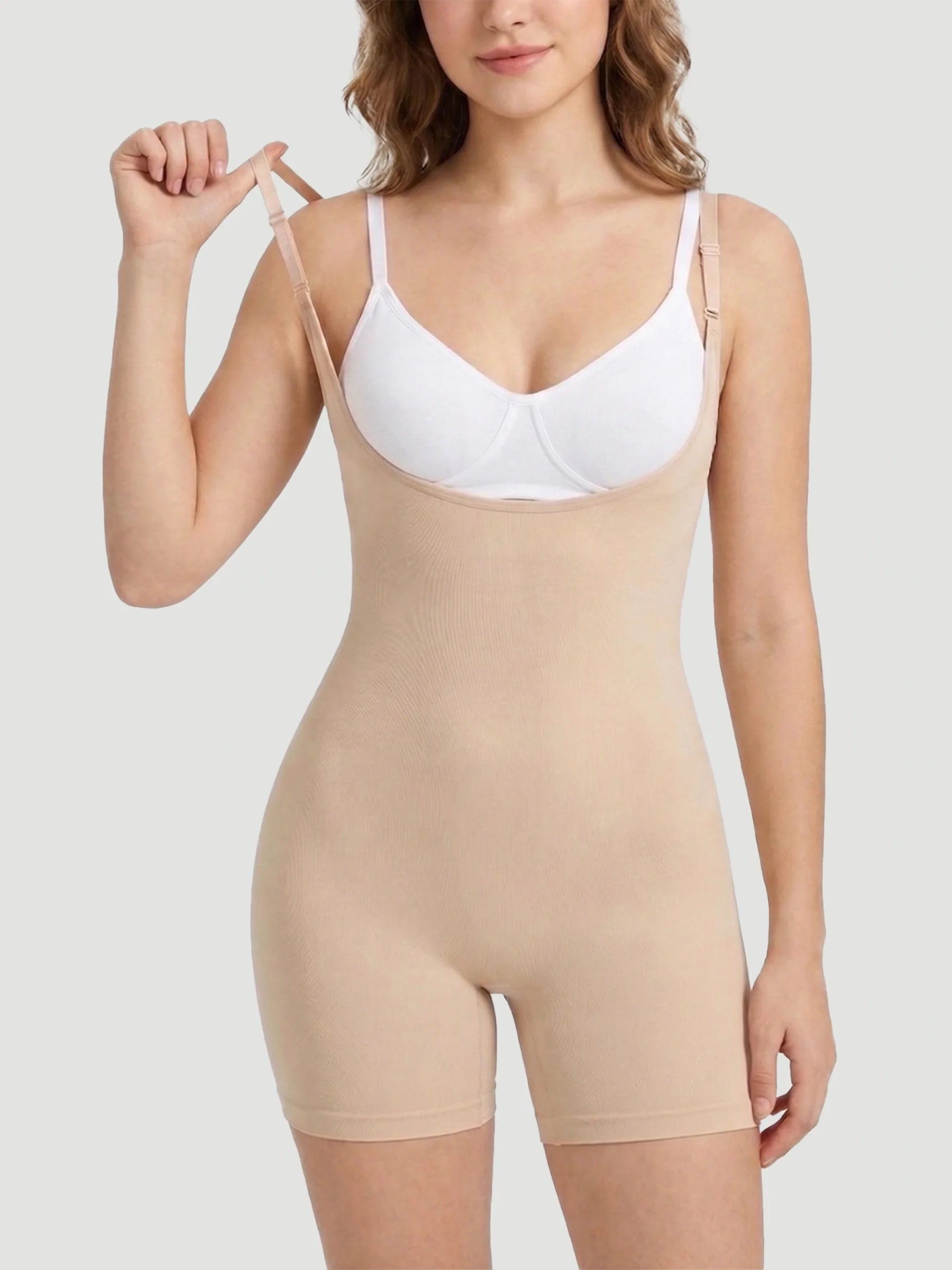 Open Bust Bodysuit Shaping Shorts