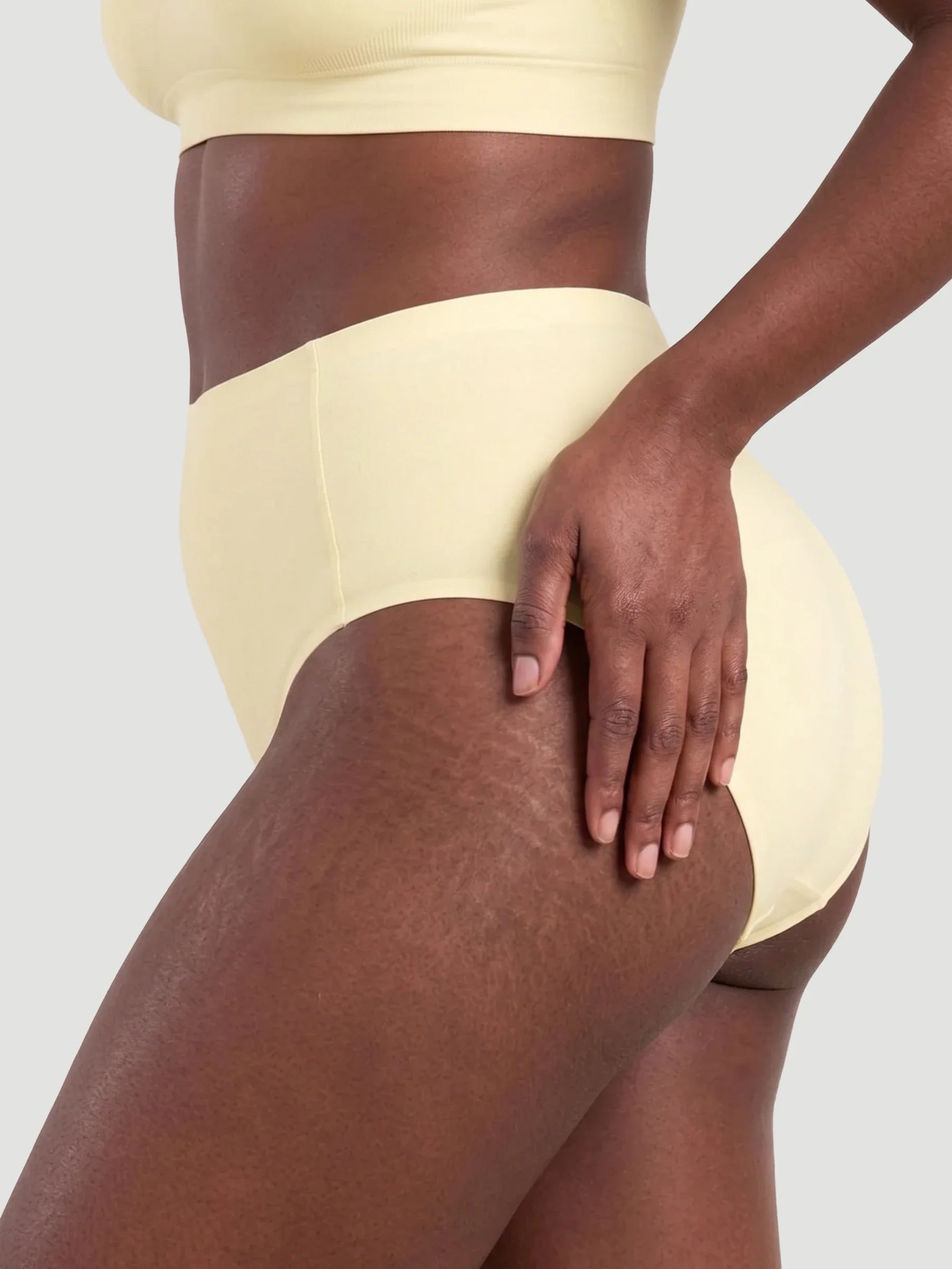 High Waist Seamless Bonded Brief Underwear