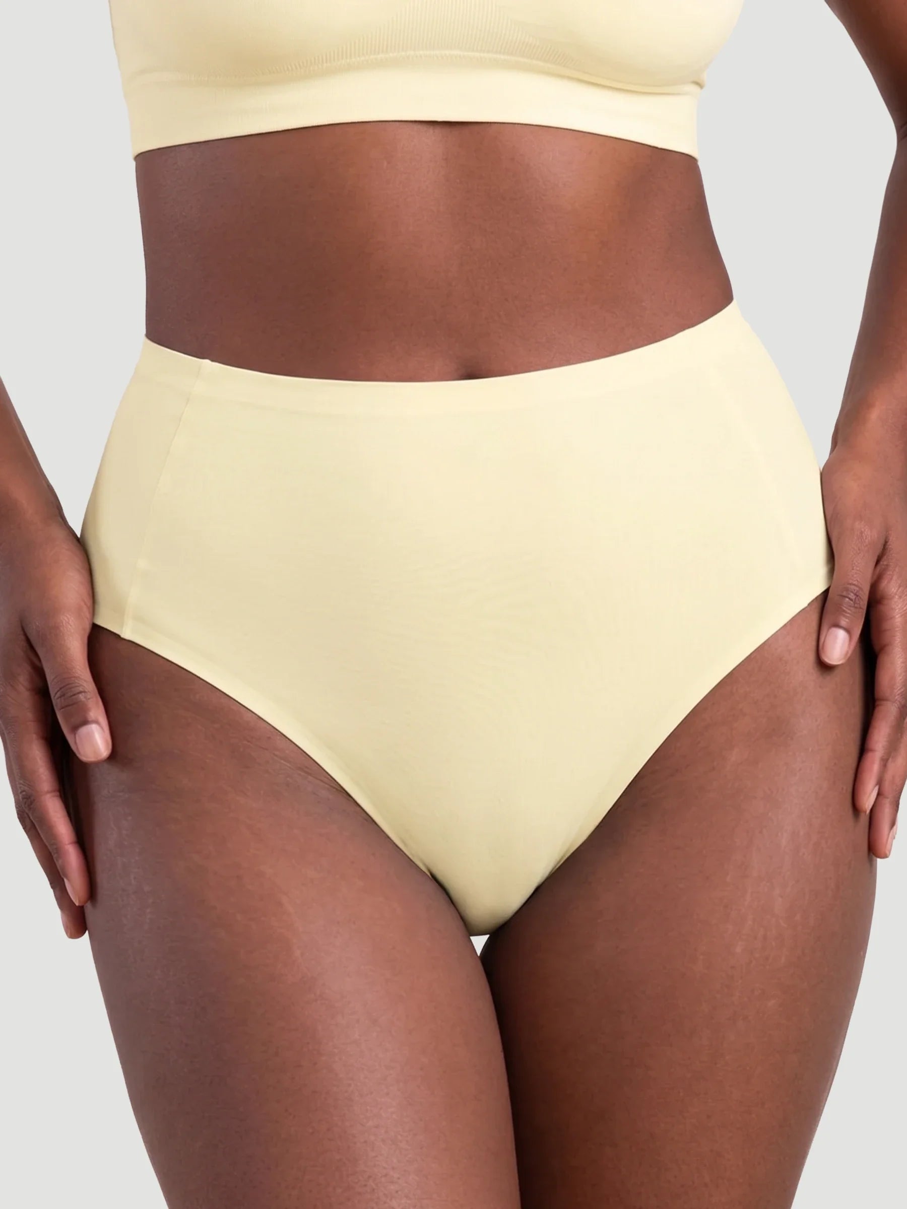 High Waist Seamless Bonded Brief Underwear