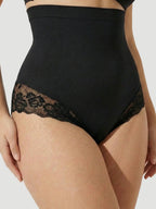 High Waisted Shaping Lace Panty
