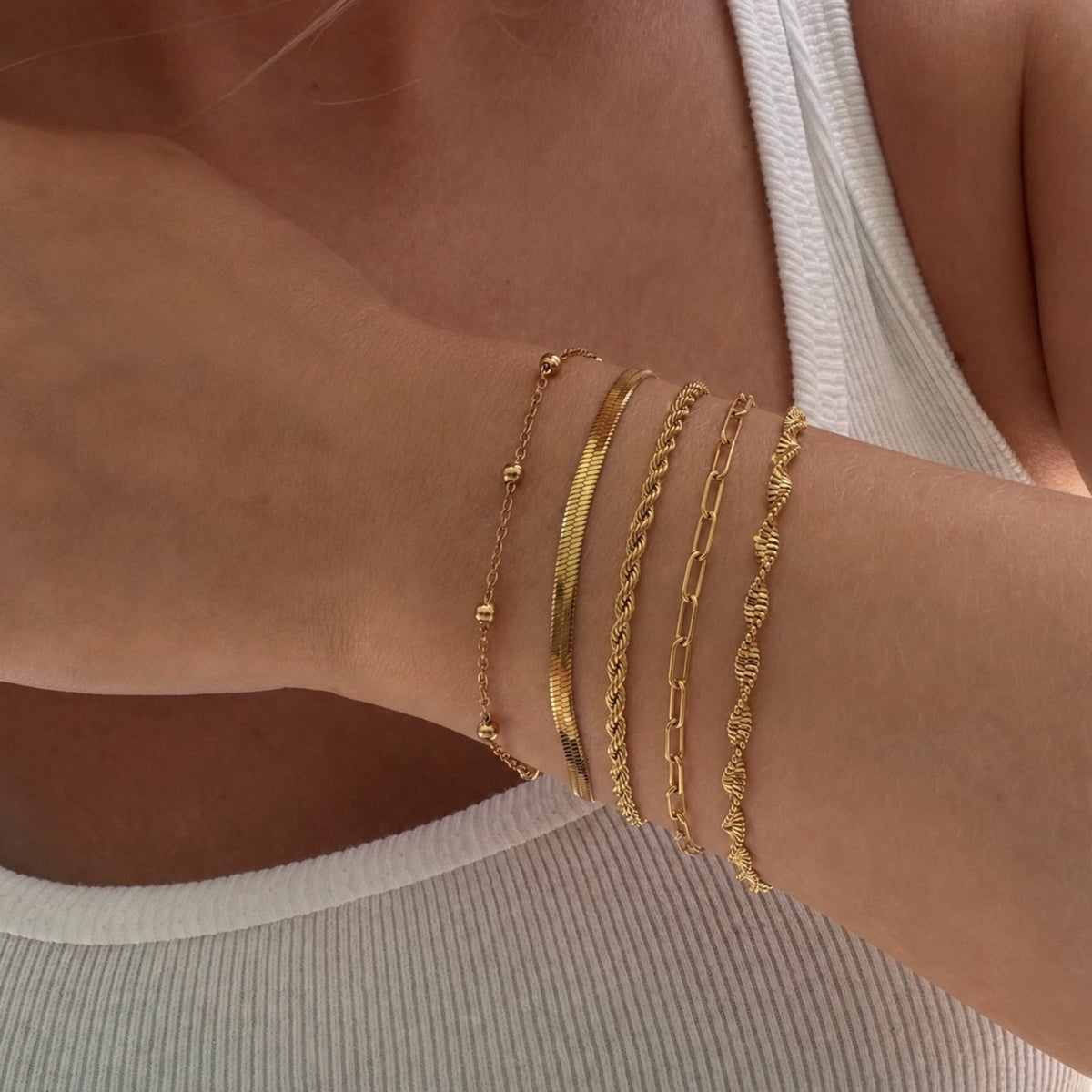 Power Stack 5-Pieces Bracelets Set