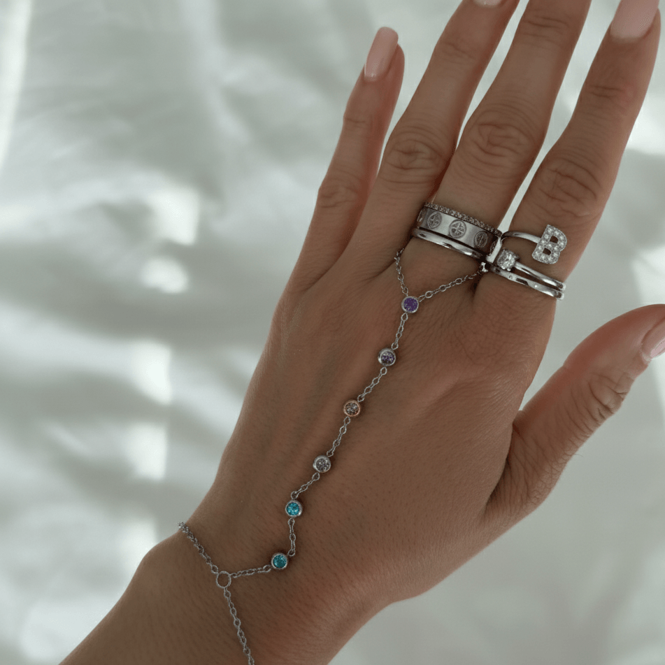 Prism Multicolor Hand Chain - EVRYJEWELS