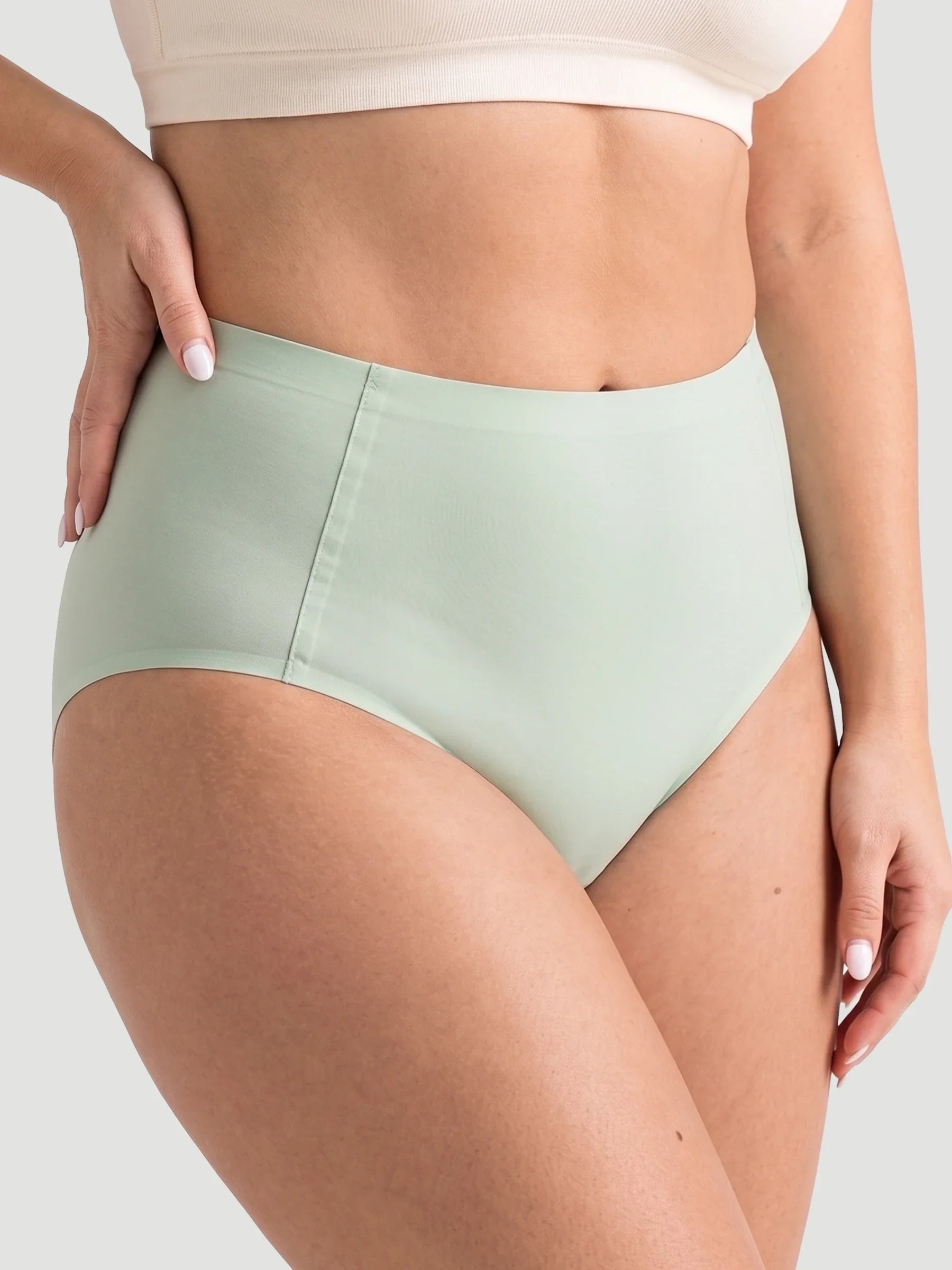 High Waist Seamless Bonded Brief Underwear