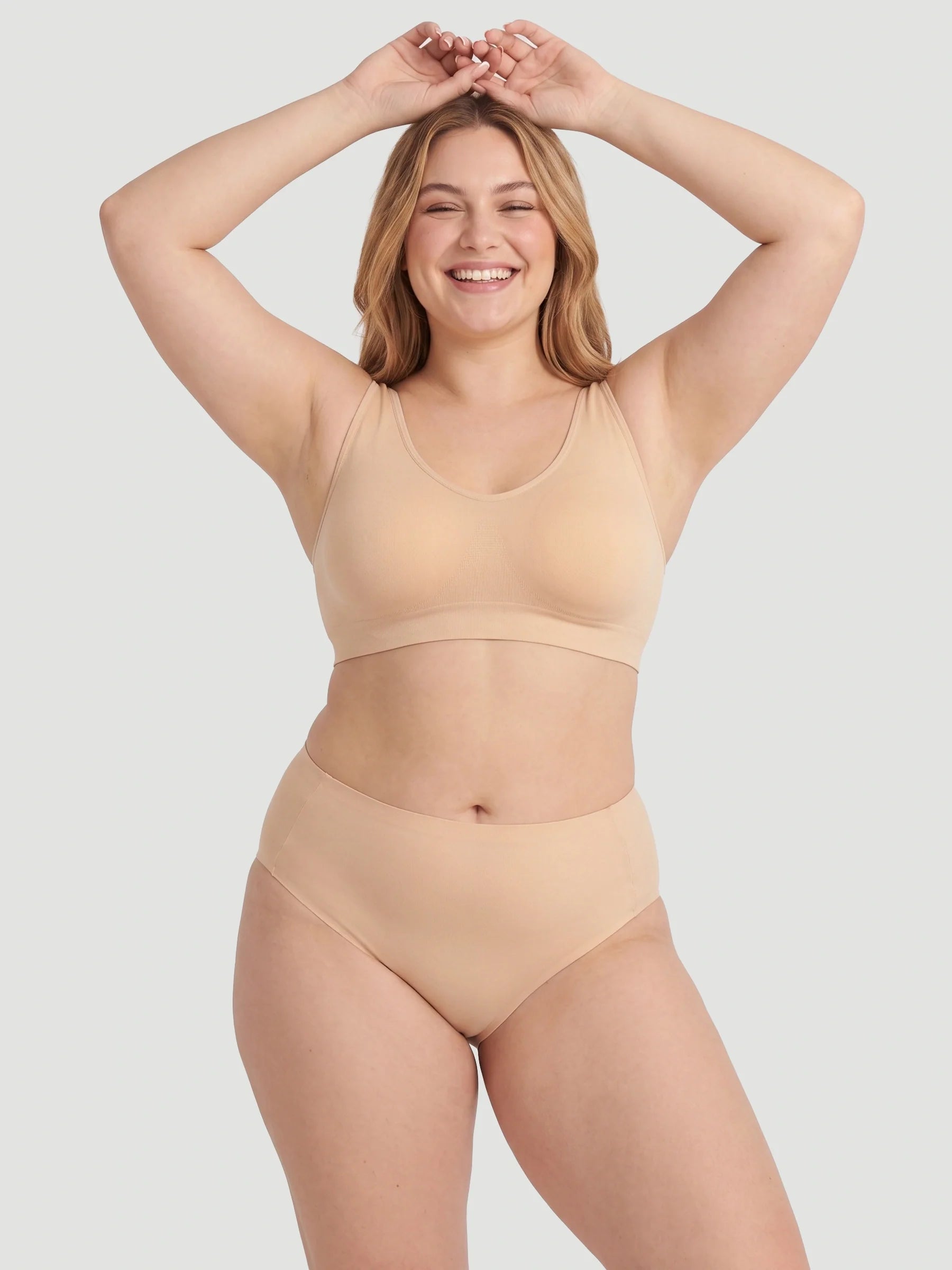 High Waist Seamless Bonded Brief Underwear